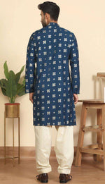 Men's Cotton Silk Printed Mandarin Collar Kurta and Pent in Germany