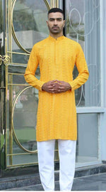 Men Woven Design Daily Straight Kurta and Pent in Germany