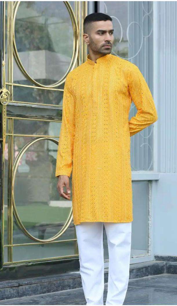Men Woven Design Daily Straight Kurta and Pent in Germany