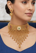 Antique Gold Kundan & Meenakari Bridal Jewelry Set in Germany