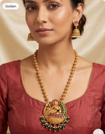 Traditional Antique Gold Goddess Lakshmi Temple Jewellery Haram / Long Necklace in Germany Namma Markt