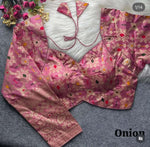 Banarasi Onion silk full sleeves blouse in Germany