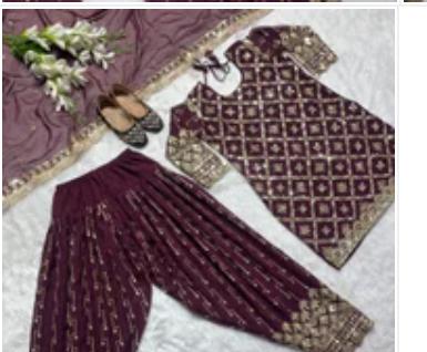 Faux Georgette With Heavy *Embroidery work Suit in Germany