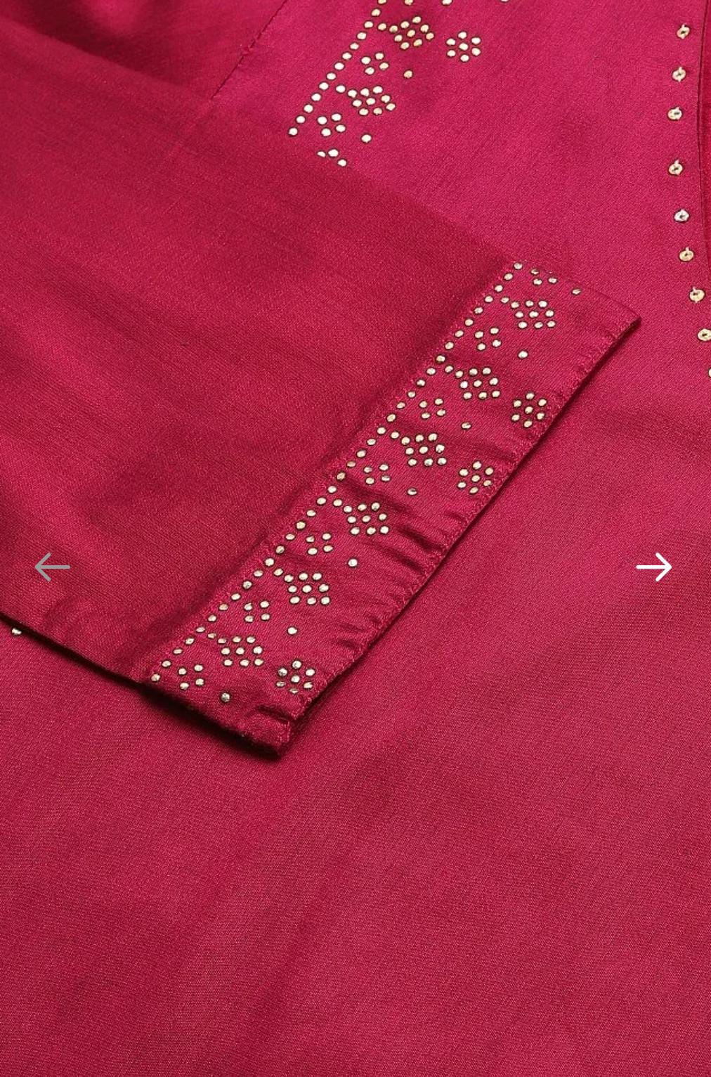 Magenta Mukaish Printed kurta With Sequins in Essen