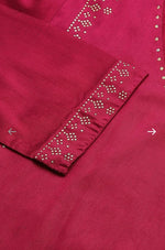 Magenta Mukaish Printed kurta With Sequins in Essen