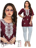 Lucknowi Work Short Kurti in Germany