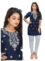 Lucknowi Work Short Kurti in Germany