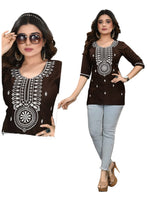 Lucknowi Work Short Kurti in Germany