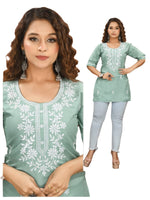 Lucknowi Work Short Kurti in Germany