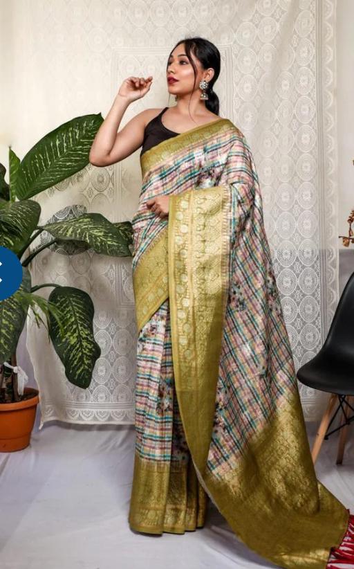 Multicolor Embroidered Silk Sarees in Munich
