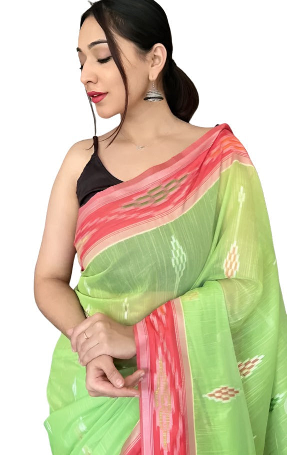 Woven Cotton Silk Saree in Germany