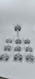 Designer Round silver Earrings  in Paris