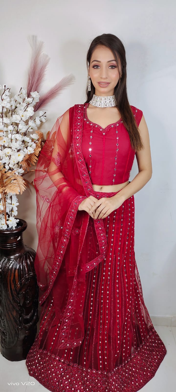 Partywear complete stitched Lehenga Choli set in Germany