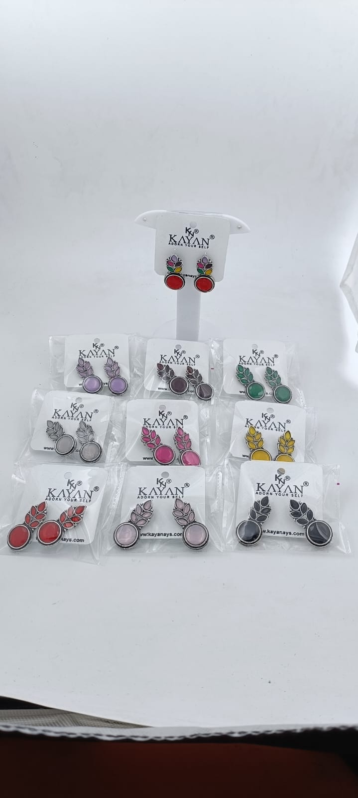 Hanging Brass Casting Stone Earrings in Germany