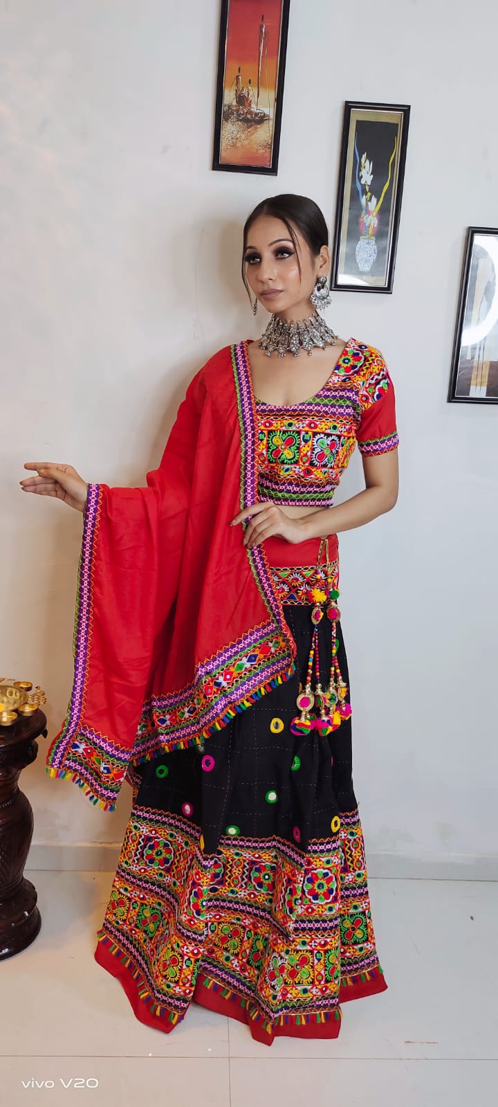 Cotton Embroidered Chaniya Choli in Berlin