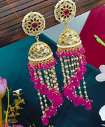Premium Unique Mirror And Beads Jhumki Earrings in Germany