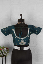 Light Blue Embroidery Work Saree for women in Germany