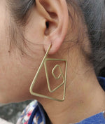 Geometric Anti Tarnish Handmade Brass Earrings  in Berlin