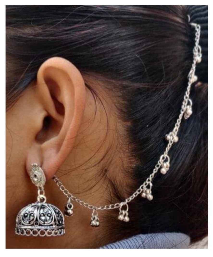German Silver Earchain Stud Jhumki in Berlin