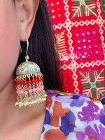 Premium Quality Meenakari Work Bead Latkan Light Weight Jhumki in Germany