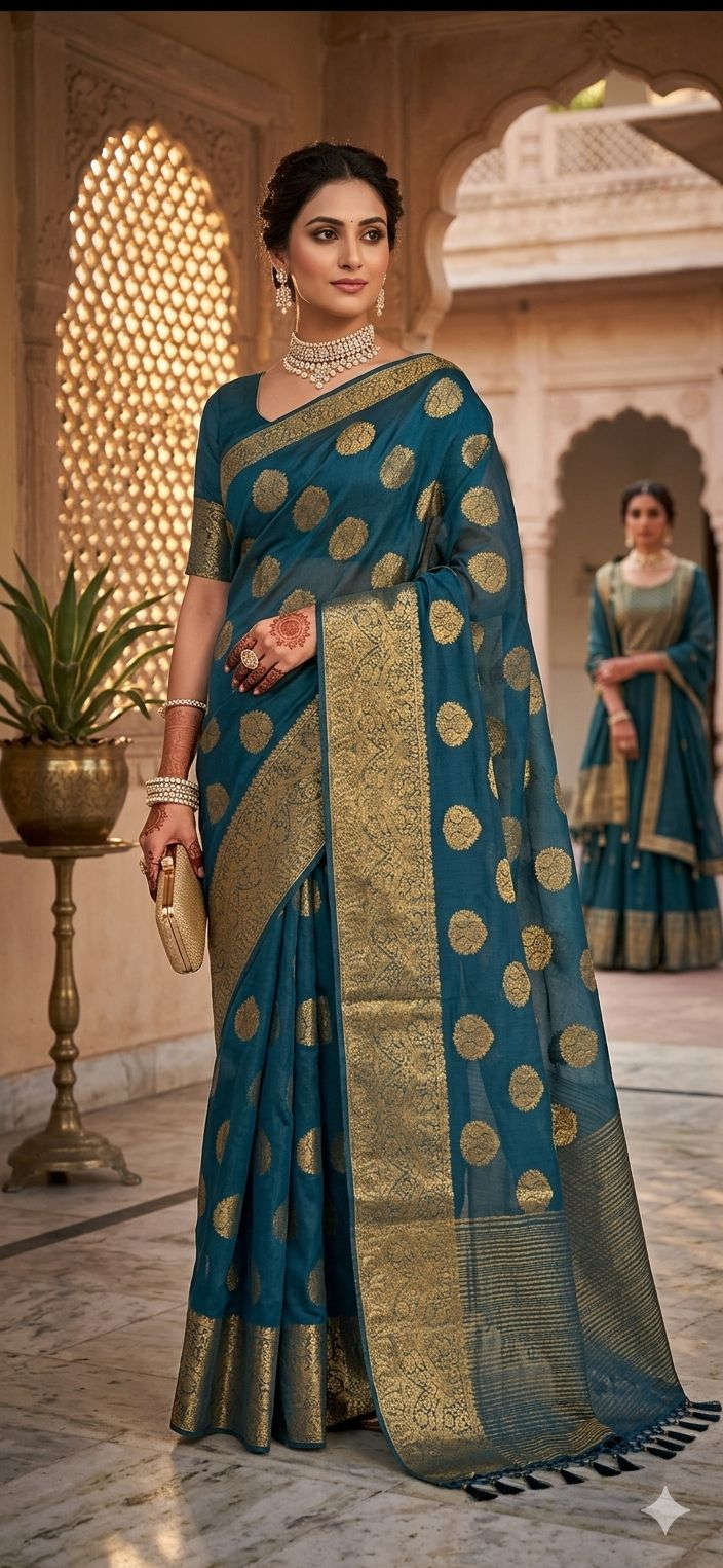 Women Chanderi Silk Saree in Germany