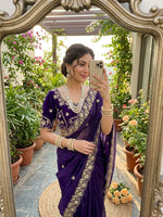 Purple Beautiful saree in Germany