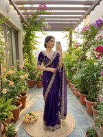 Purple Beautiful saree in Germany