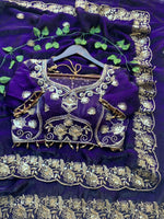Purple Beautiful saree in Germany