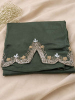 Deep Bottle Green Silk-Blend Embroidered Kurta Palazzo Set with Dupatta in Germany Namma Markt