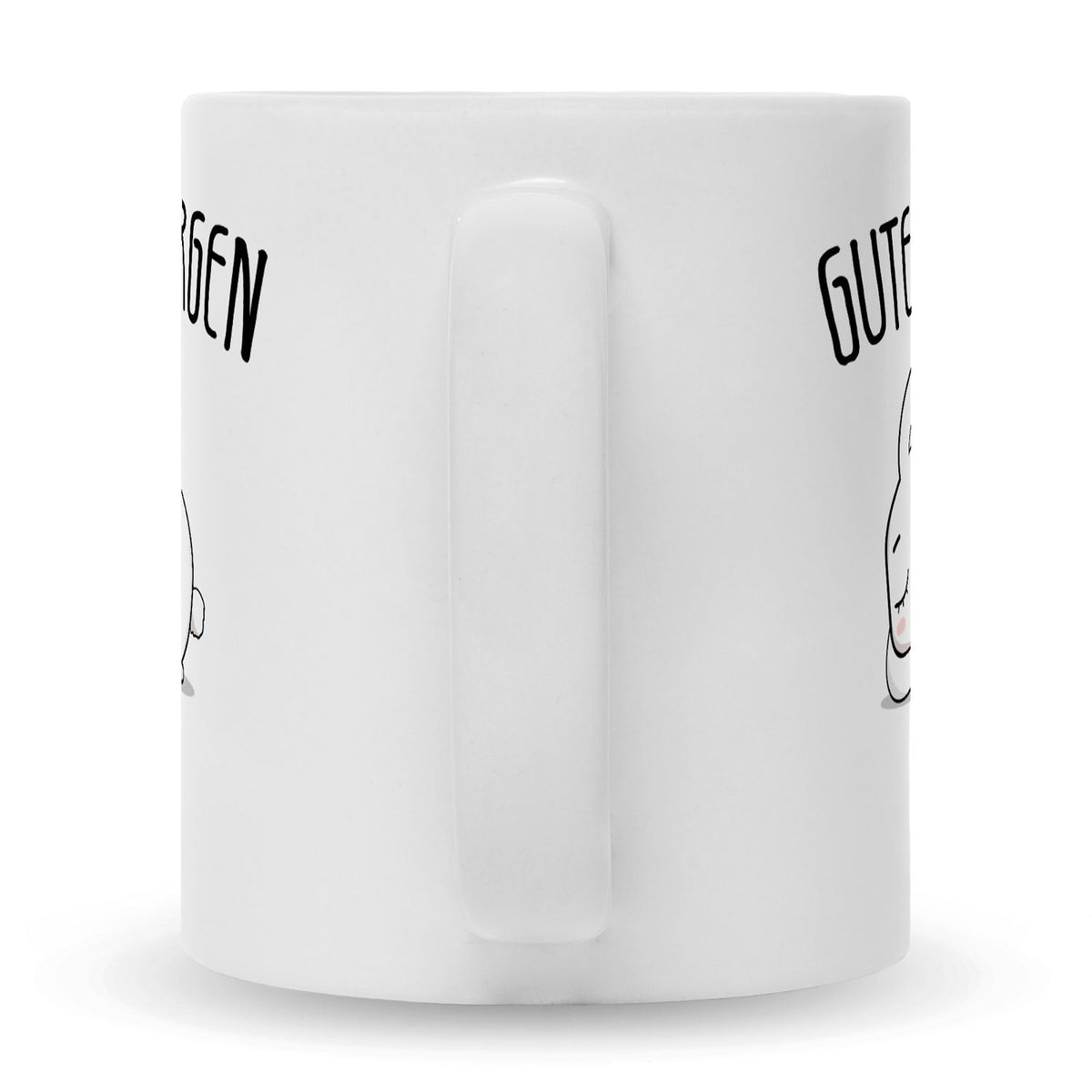Bedruckte Tasse mit Spruch Guten Morgen Hase