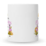 Bedruckte Tasse mit Spruch Die schönsten Flamingos