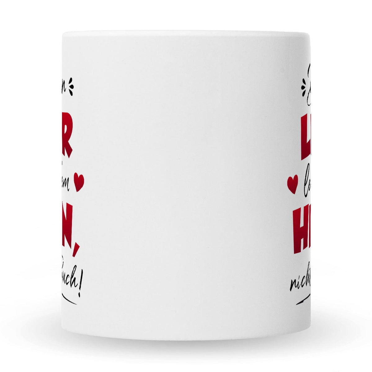 Bedruckte Tasse mit Spruch Die besten Lehrer lehren aus dem Herzen