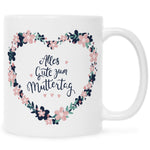 Bedruckte Tasse mit Spruch Alles gute zum Muttertag