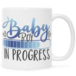 Bedruckte Tasse mit Spruch Baby in Progress