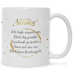 Bedruckte Tasse Schatz Ich habe versucht