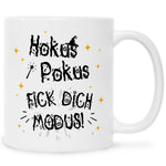 Bedruckte Tasse mit Spruch Hokus Pokus