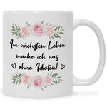 Bedruckte Tasse mit Spruch Im nächsten Leben