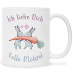 Bedruckte Tasse mit Spruch Volle Möhre