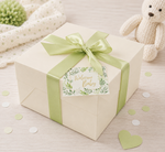 Windeltorte in Cakebox Grün – Geschenk zur Geburt