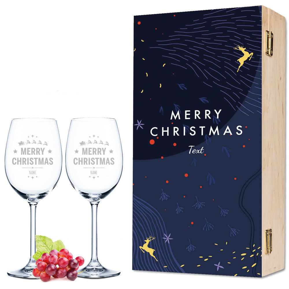 Stölzle Lausitz Weingläser mit Gravur im "Christmas Night" Design