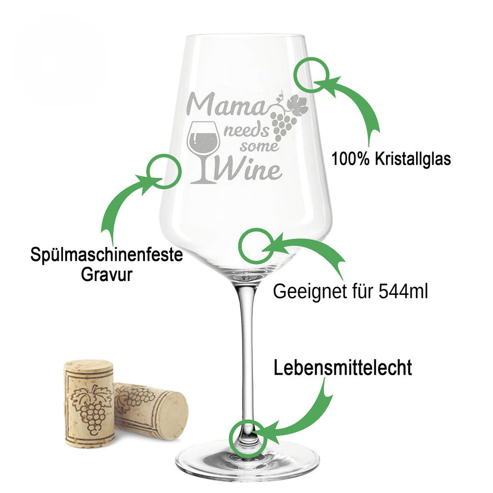 Stölzle Lausitz Weinglas mit Gravur "Mama needs some Wine"