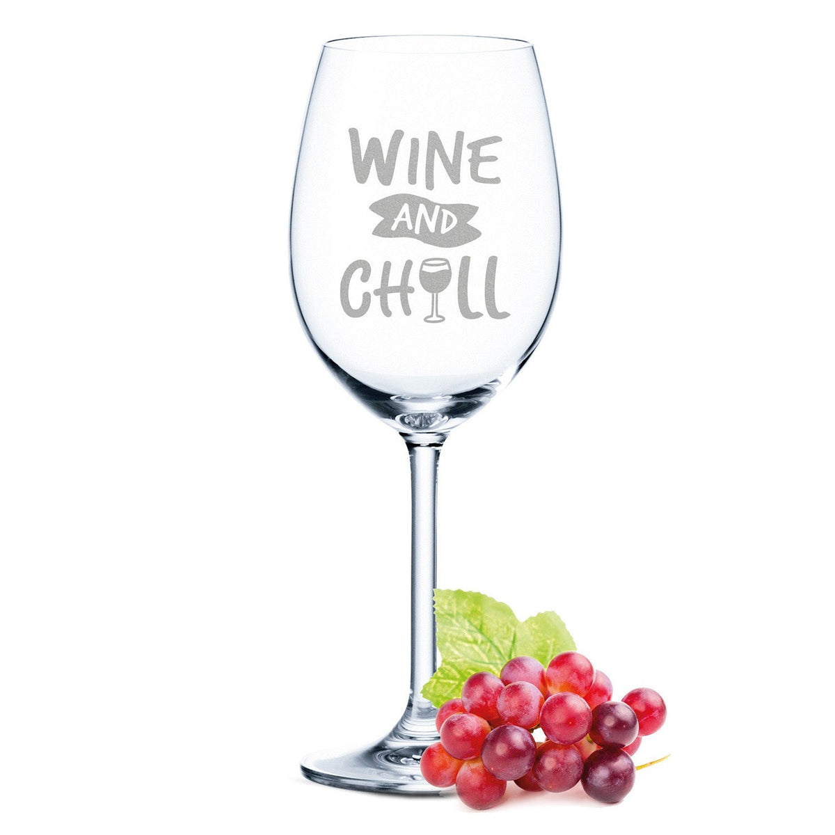Stölzle Lausitz Weinglas mit Gravur "Wine and chill"