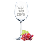 Stölzle Lausitz Weinglas mit Gravur "Wine and chill"