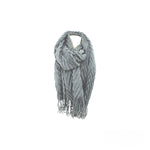 Winter Damen Schal » Fransenschal 220 x 72 cm » Damenschal in Faltenoptik » Winterschal Soft Cashmera Plissee