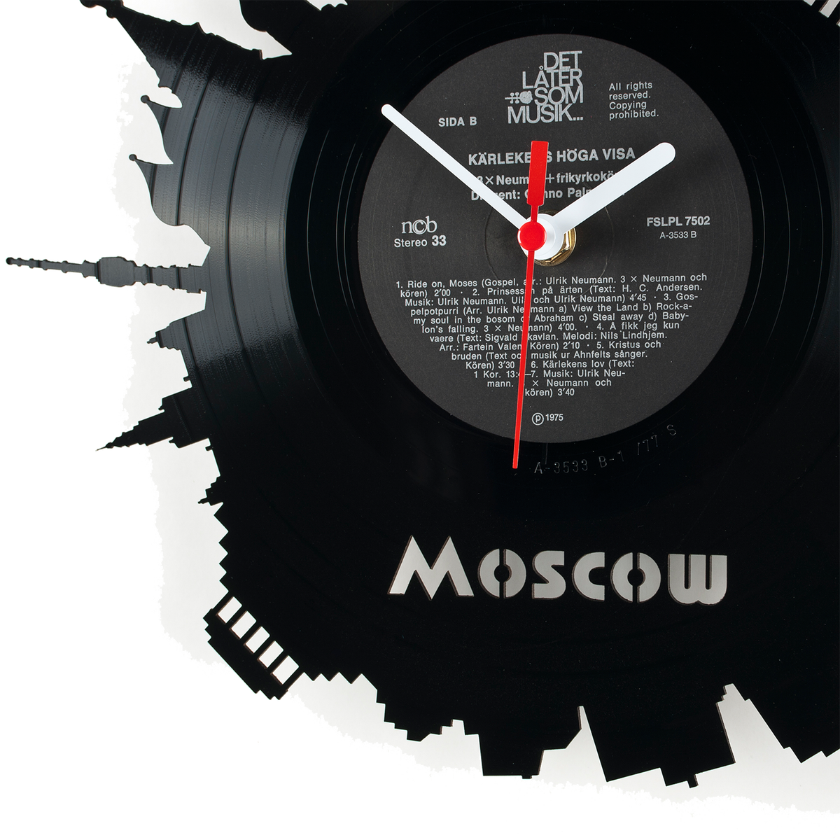 Schallplattenuhr Moscow