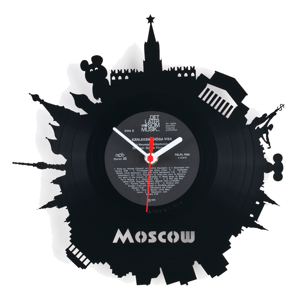 Schallplattenuhr Moscow