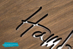 Wanduhr aus Holz Skyline New York