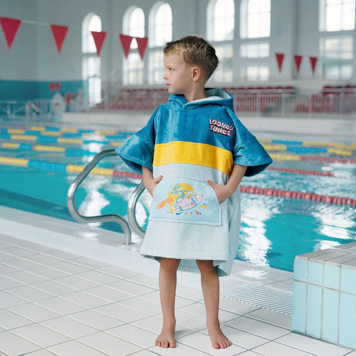 Looney Tunes Bugs Bunny Poncho, Baumwolle Velours
