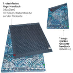 Yoga Handtuch rutschfest aus recycelter Mikrofaser & Silikon-Struktur auf der Unterseite