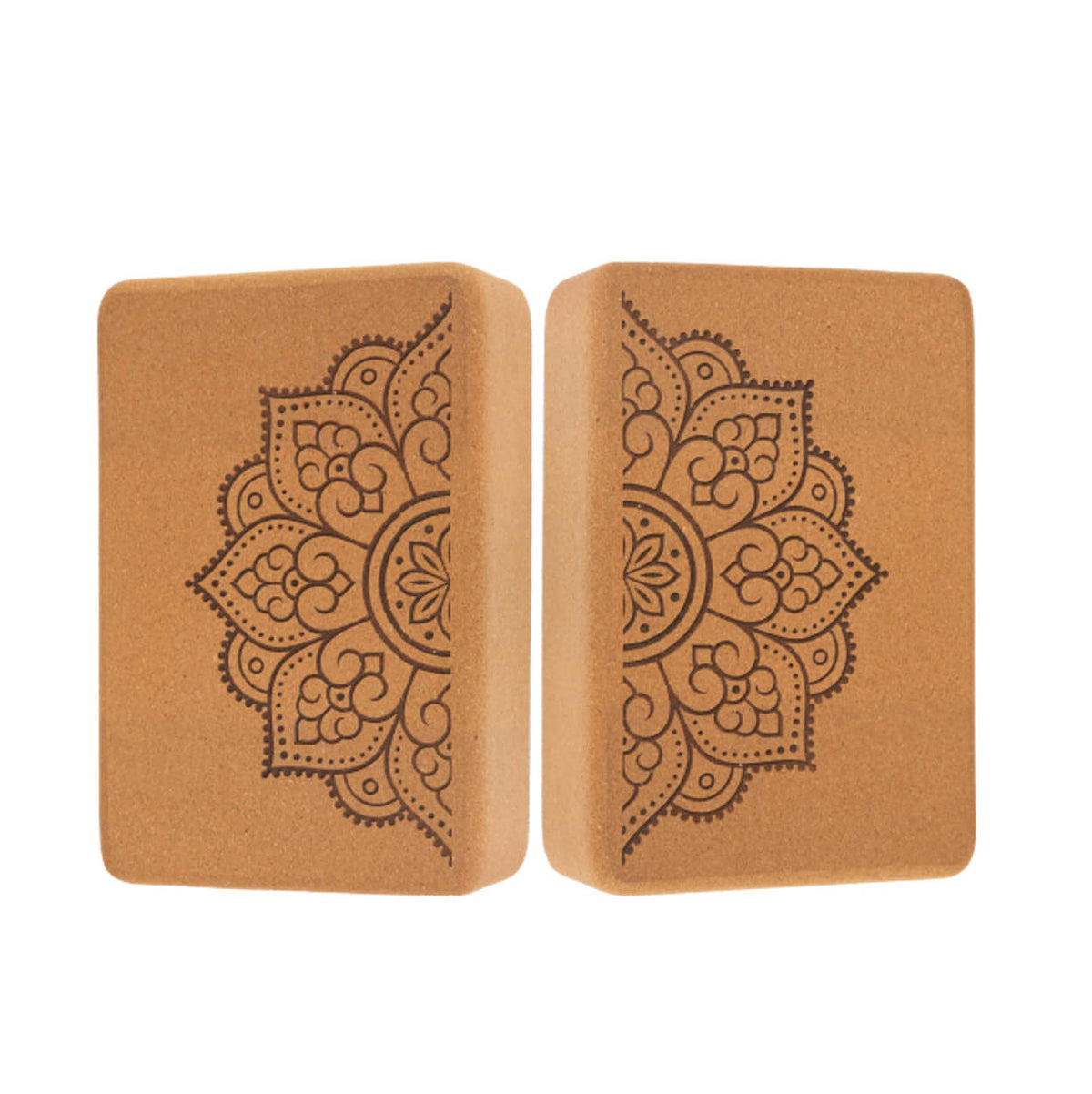 Yoga Set STARTER: Kork Yogamatte mit 2x Yogablock, Tragegurt, Schutzhülle